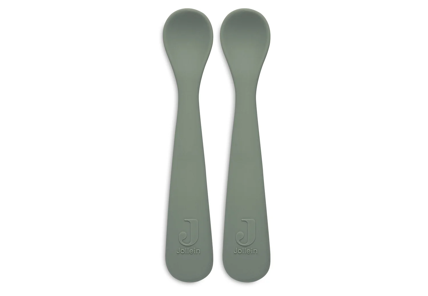 Set lingurite din silicon Ash Green (2buc) Jollein