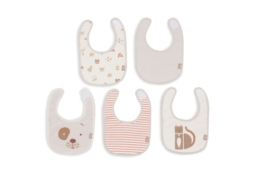 Baveta Jersey Impermeabila Animal Friends (5 buc), Jollein