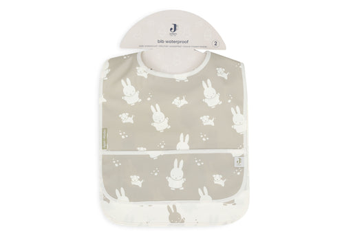 Baveta impermeabila Miffy&Snuffy Nougat (2 buc) Jollein