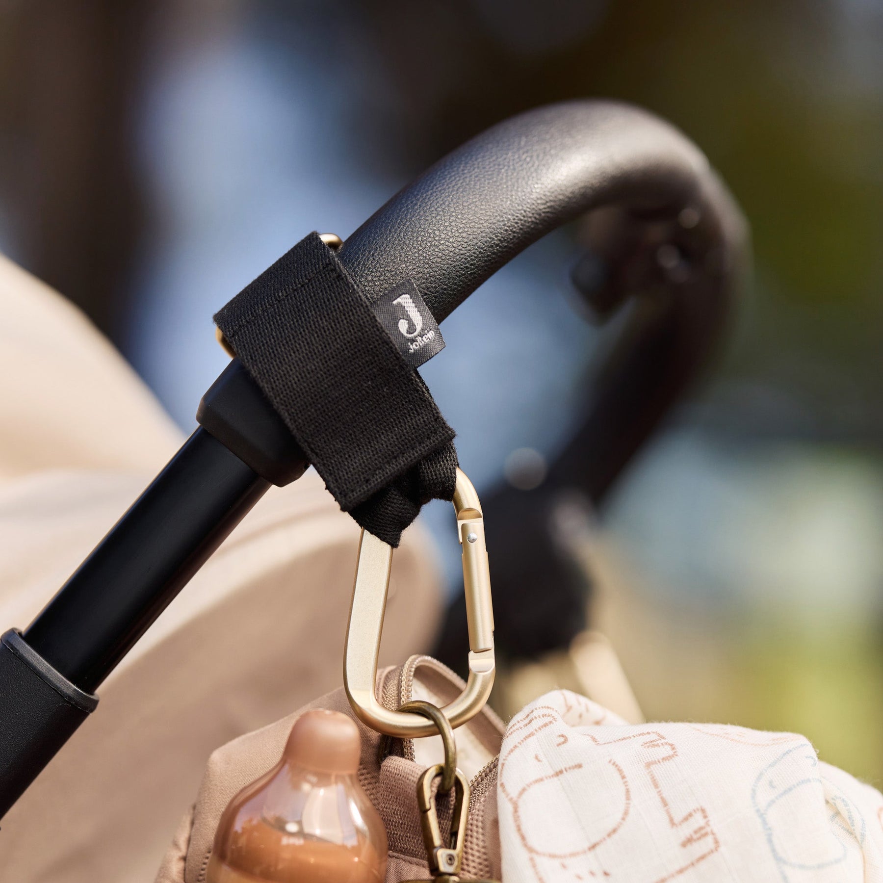 Centuri pentru fixarea gentii pe carucior, Jollein, Negru