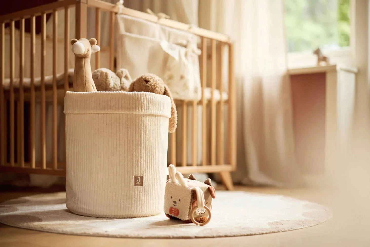 Cos de depozitare Jollein Cloudy Rib Oatmeal