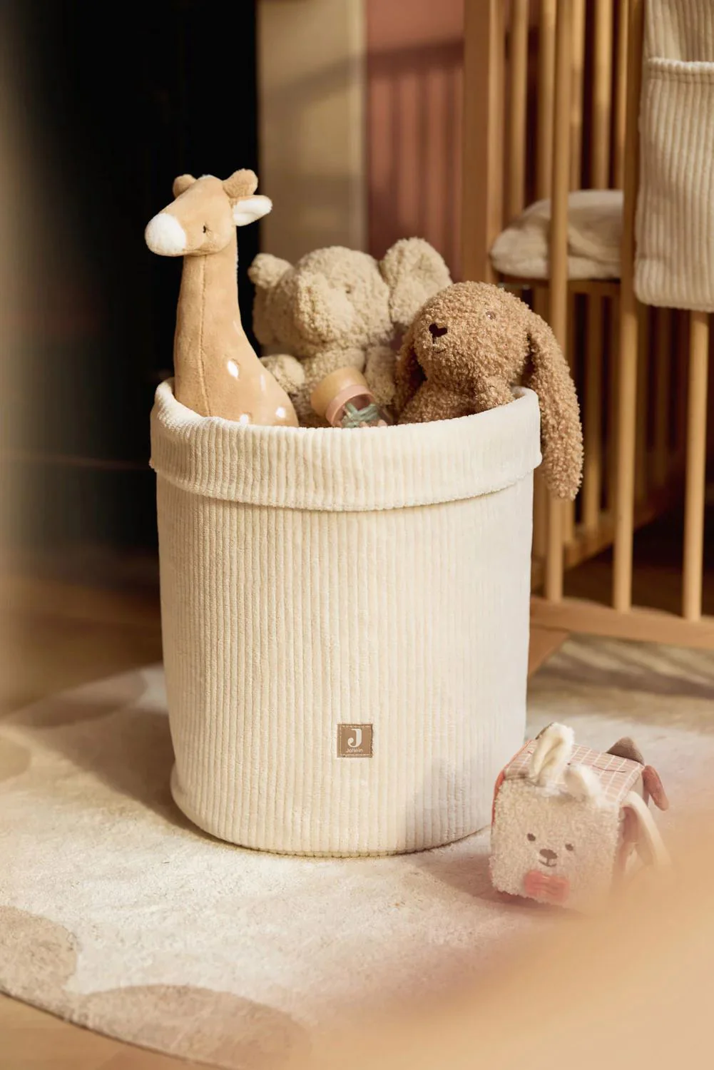 Cos de depozitare Jollein Cloudy Rib Oatmeal