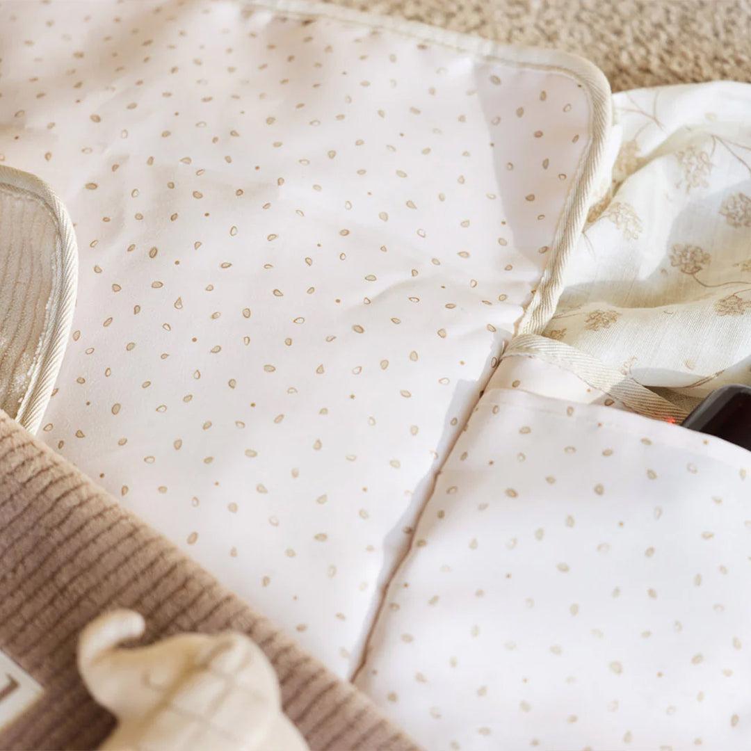 Salteluta pentru schimbat scutece din tricot Jollein Cloudy Rib Oatmeal