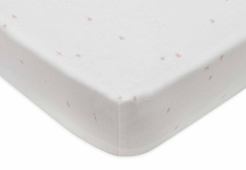 Cearsaf cu elastic Jollein Jersey 70/75x140/150cm Twinkling Wild Rose