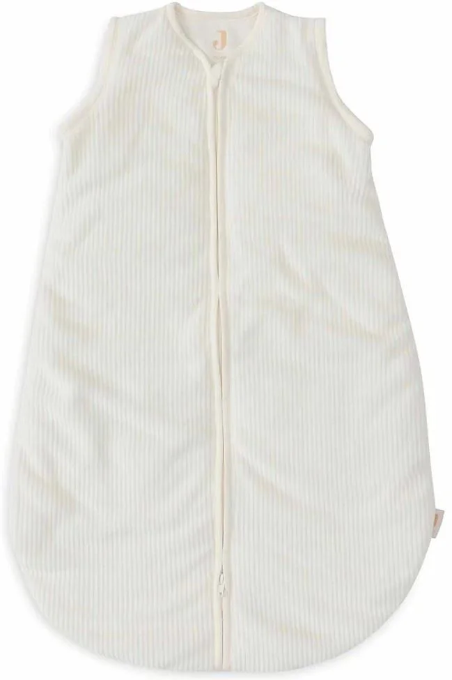 Sac de dormit cu maneci detasabile Jollein Sleeves Round 90cm Rib Ivory