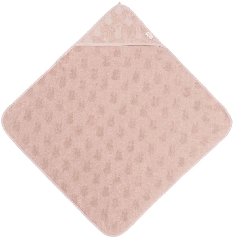 Prosop de baie cu gluga Jollein Terry 75x75cm Miffy Jacquard Wold Rose
