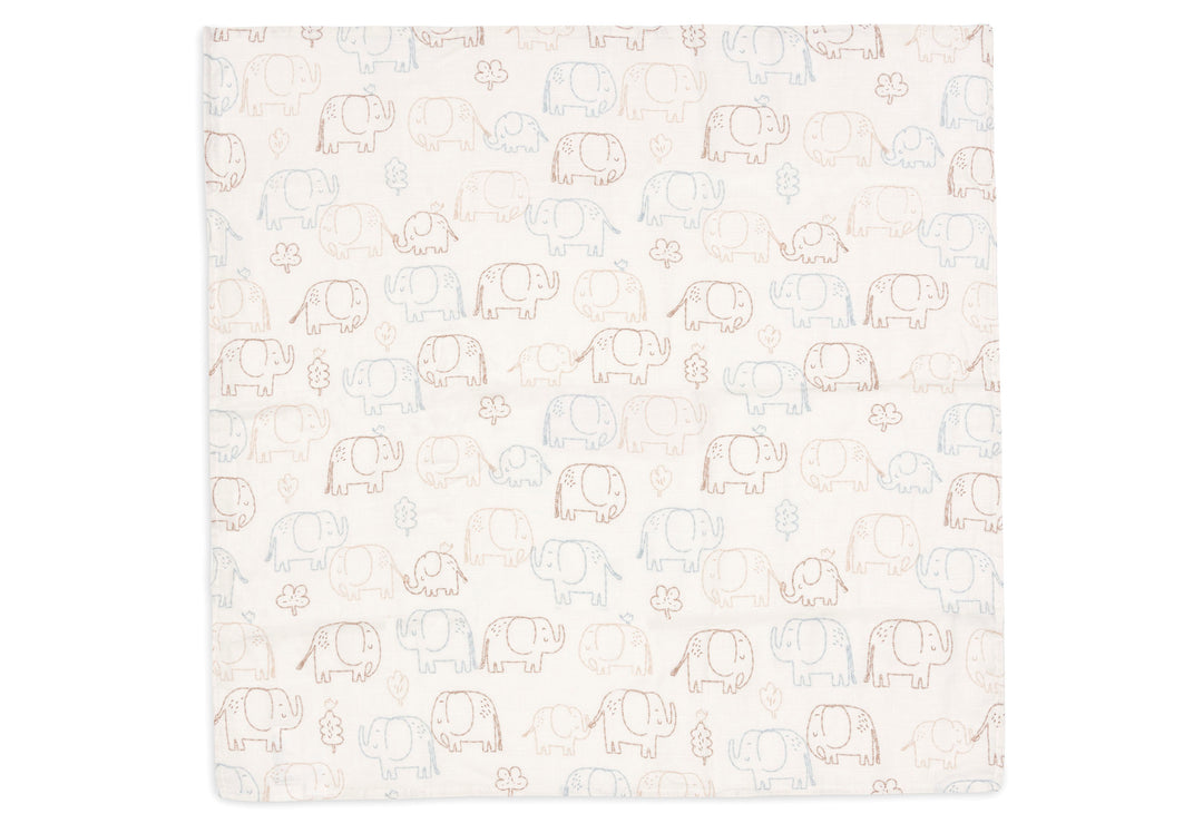 Pelincute muselina Jollein 70x70cm Elephant Tales (3pack)