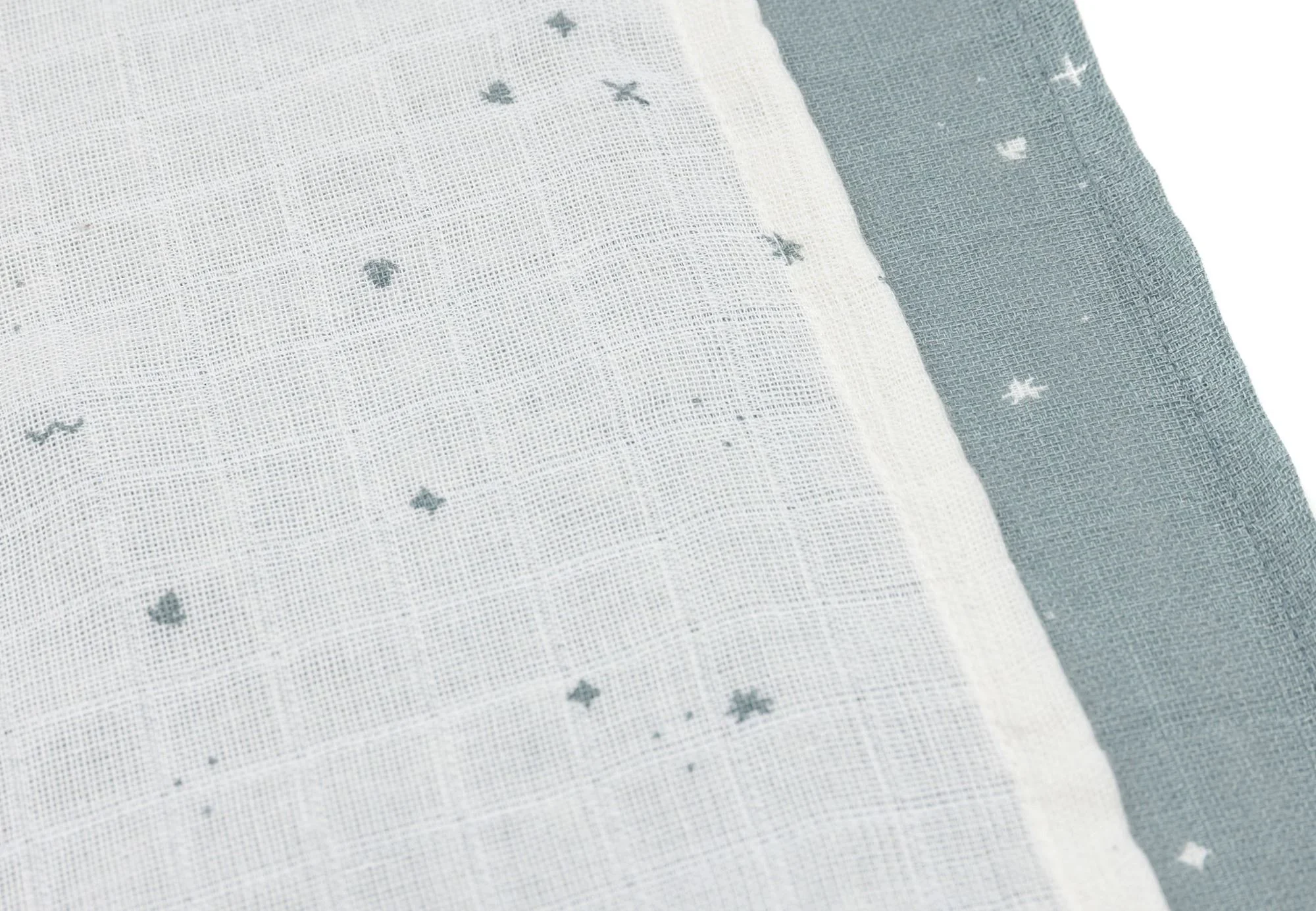 Pelinci muselina Jollein 70x70cm Twinkling Sea Green (3pack)