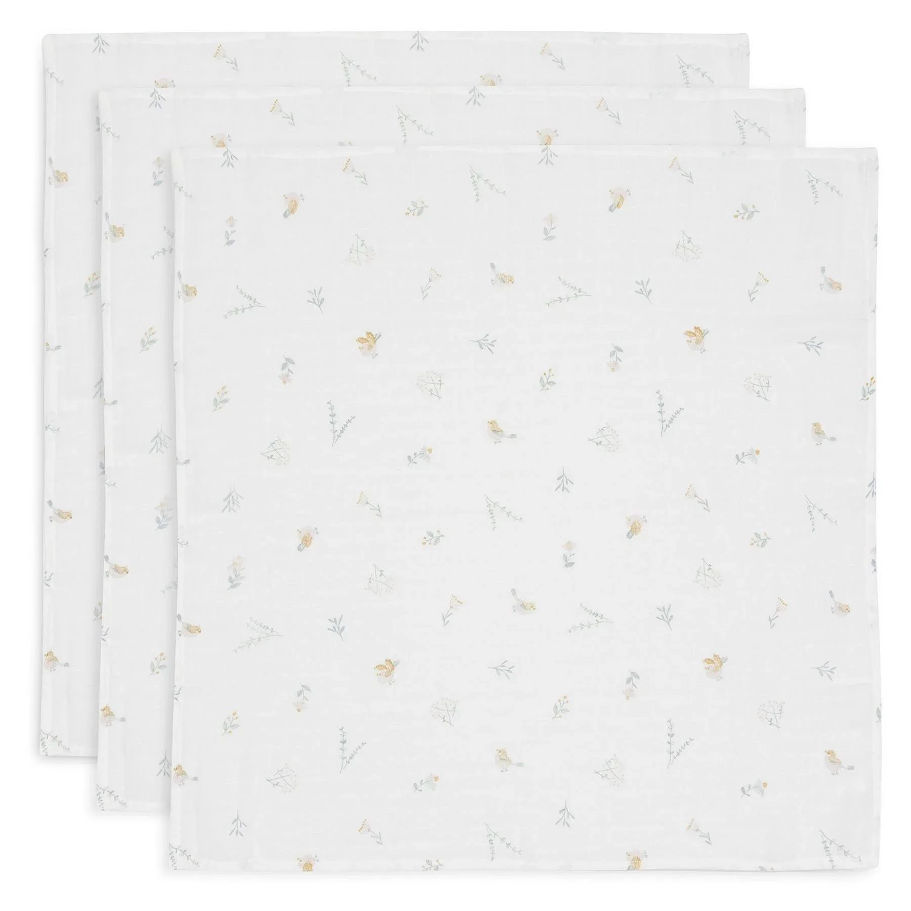 Pelinci muselina Jollein 70x70cm Lovely Birds (3pack)