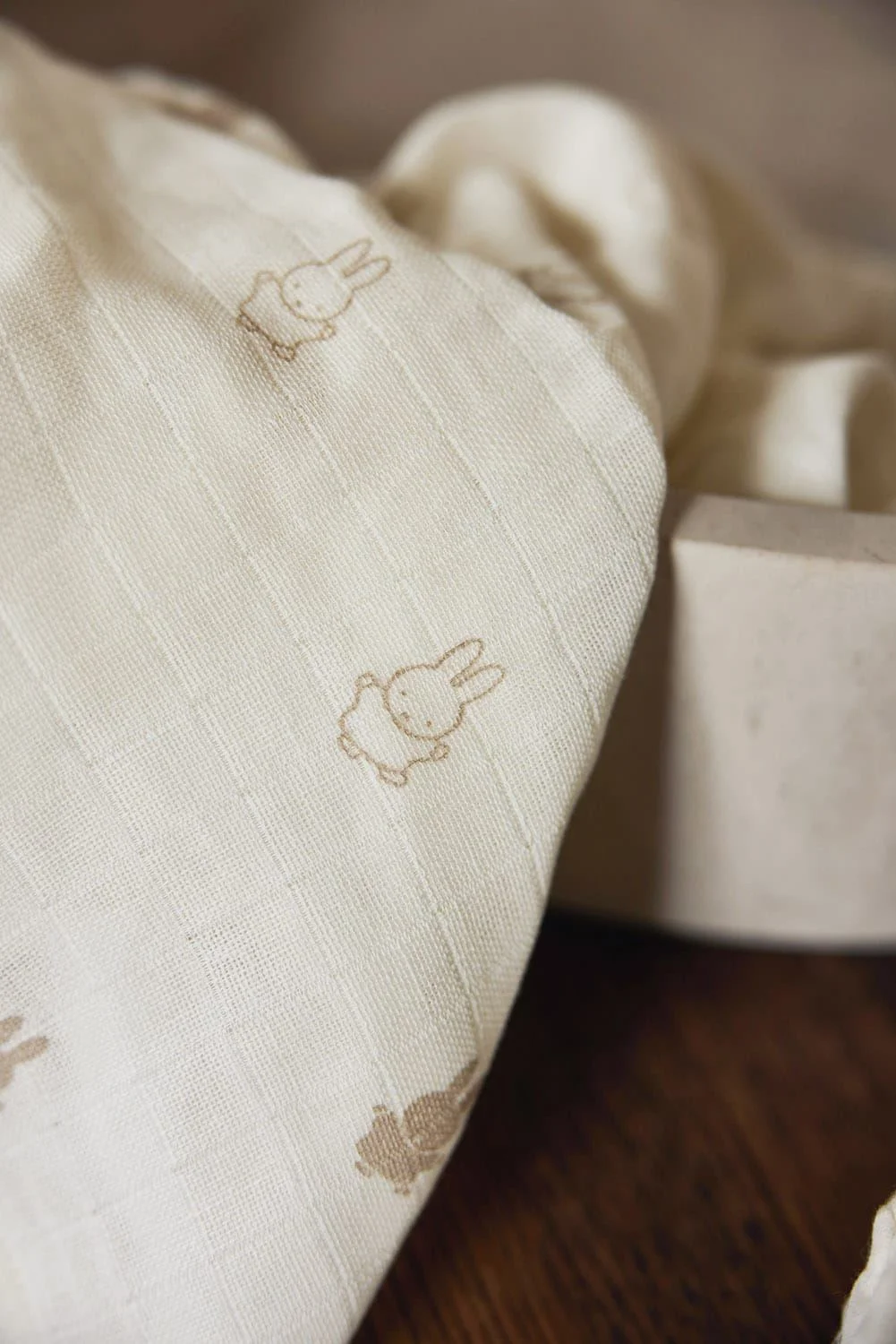 Pelinci muselina Jollein 70x70cm Happy Miffy Nougat (3pack)