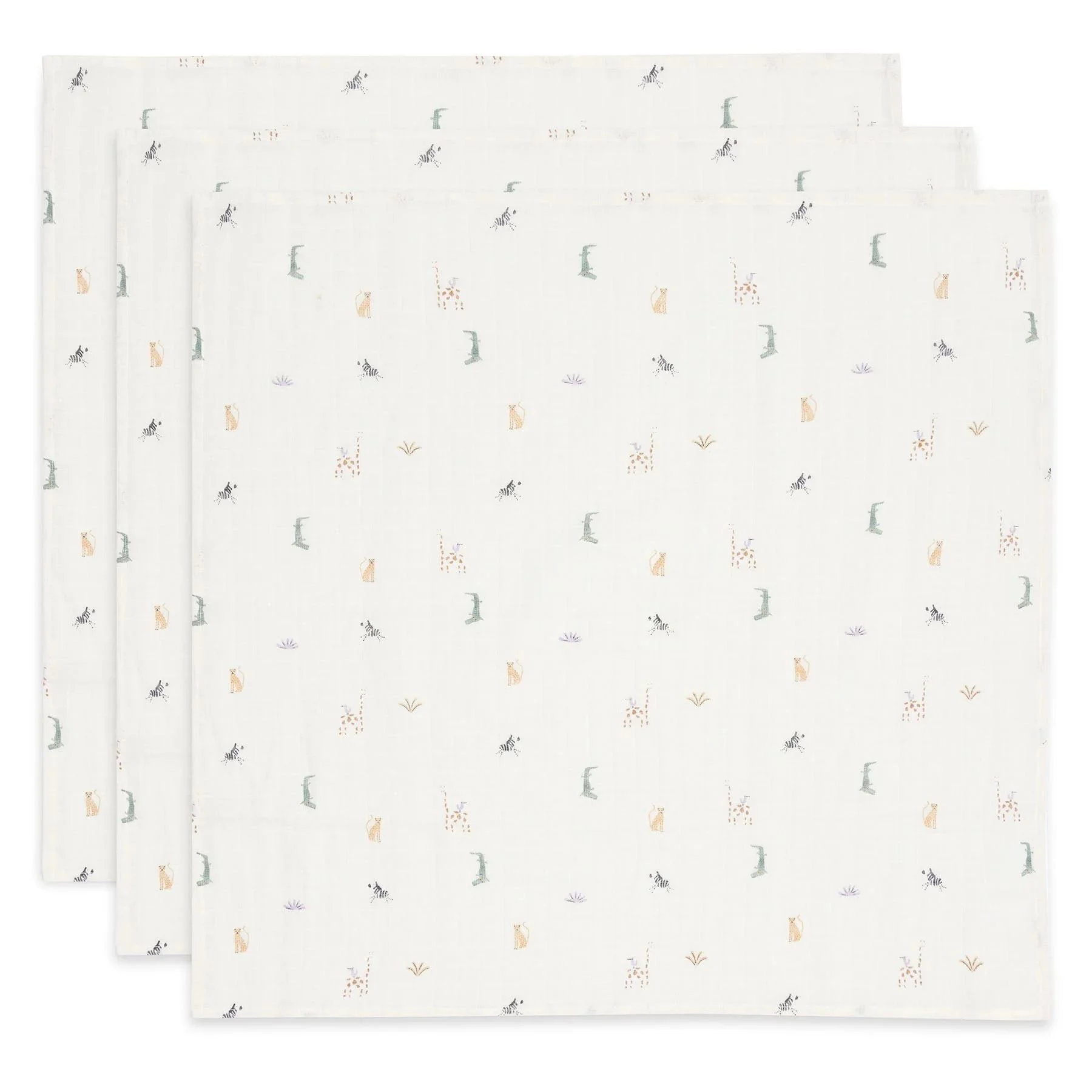 Pelincute muselina Jollein 70x70cm Jungle Jambo (3pack)