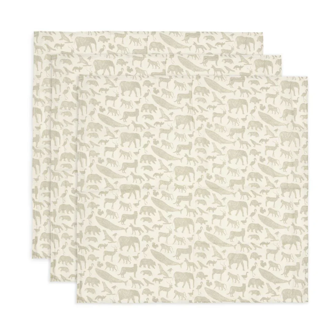 Pelincute muselina Jollein 70x70cm On The Go (3pack)