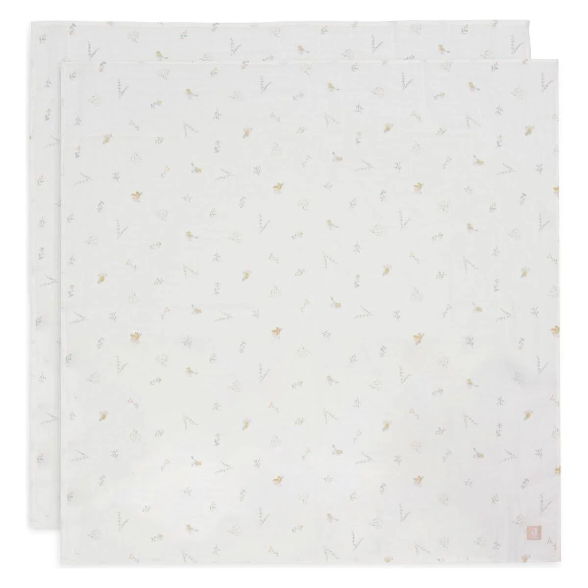 Pelincute muselina Jollein 115x115cm Lovely Birds (2pack)