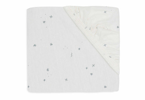 Cearsaf cu elastic Jersey Jollein 60x120 cm Twinkling Sea Green