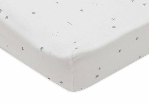 Cearsaf cu elastic Jersey Jollein 60x120 cm Twinkling Sea Green