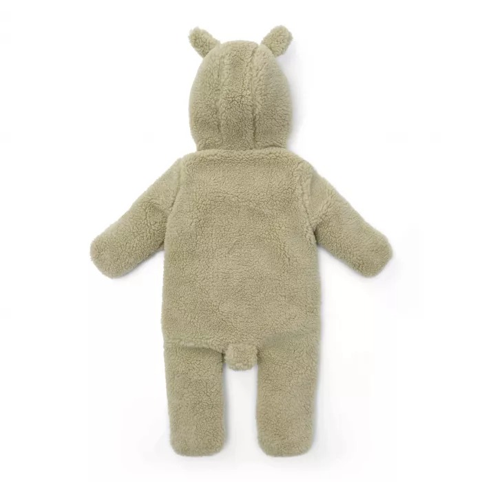 Combinezon din teddy - Soft Green - marimea 74/80 - Little Dutch