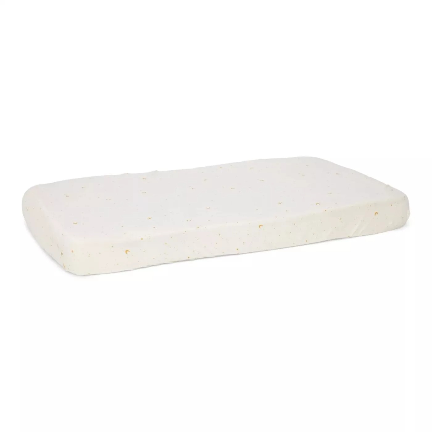 Cearsaf cu elastic din bumbac organic pentru landou - 40x80 cm - Moon and Stars - Little Dutch