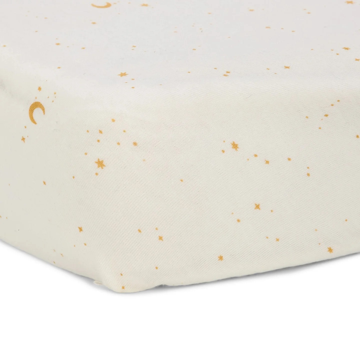 Cearsaf cu elastic din bumbac organic pentru patut - 70x140/150 cm - Moon and Stars - Little Dutch