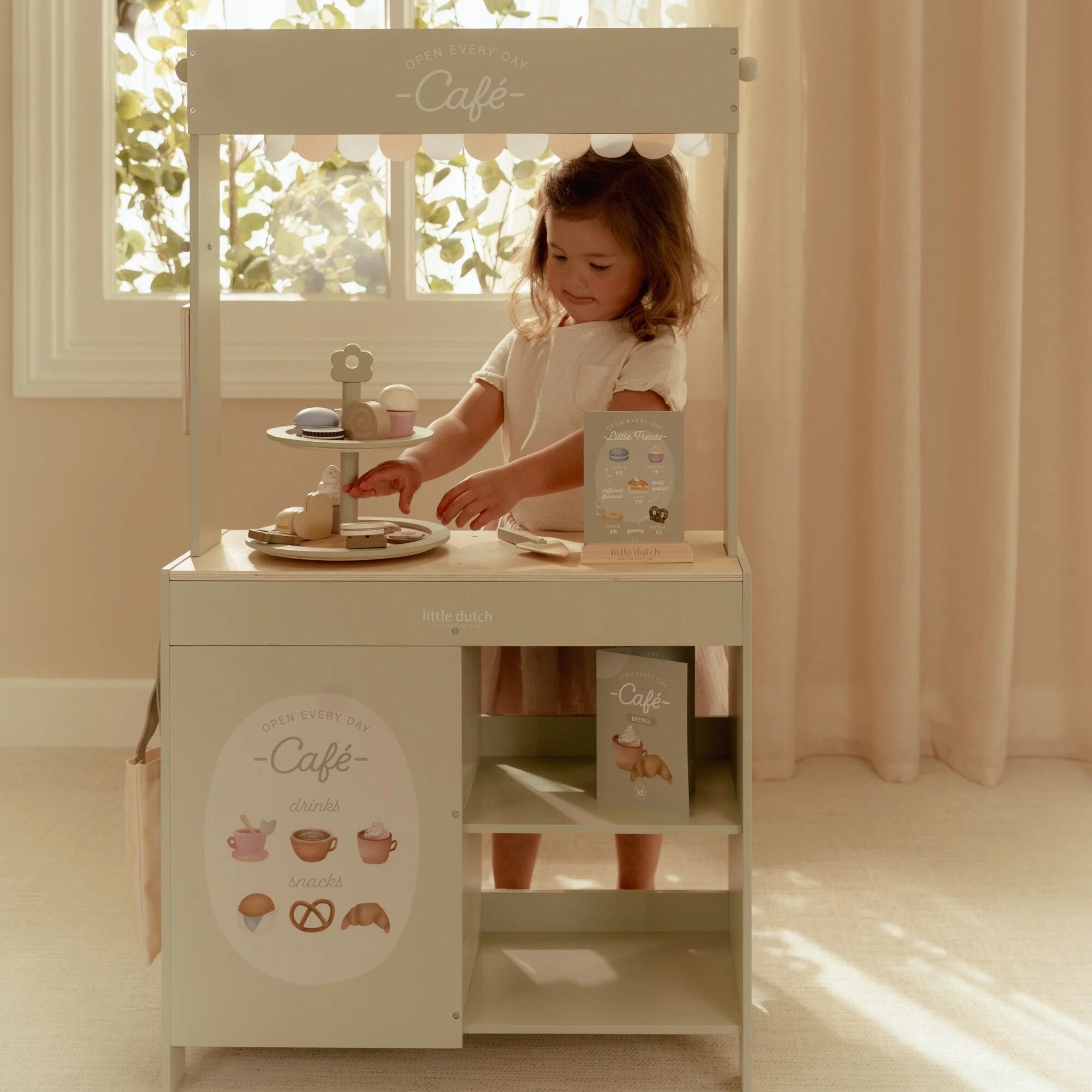 Stand pentru prajituri din lemn FSC - LIttle Dutch