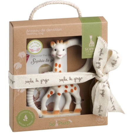 Inel pentru dentiție colectia So Pure  Girafa Sophie (versiune moale) (fabricat din 100% latex natur