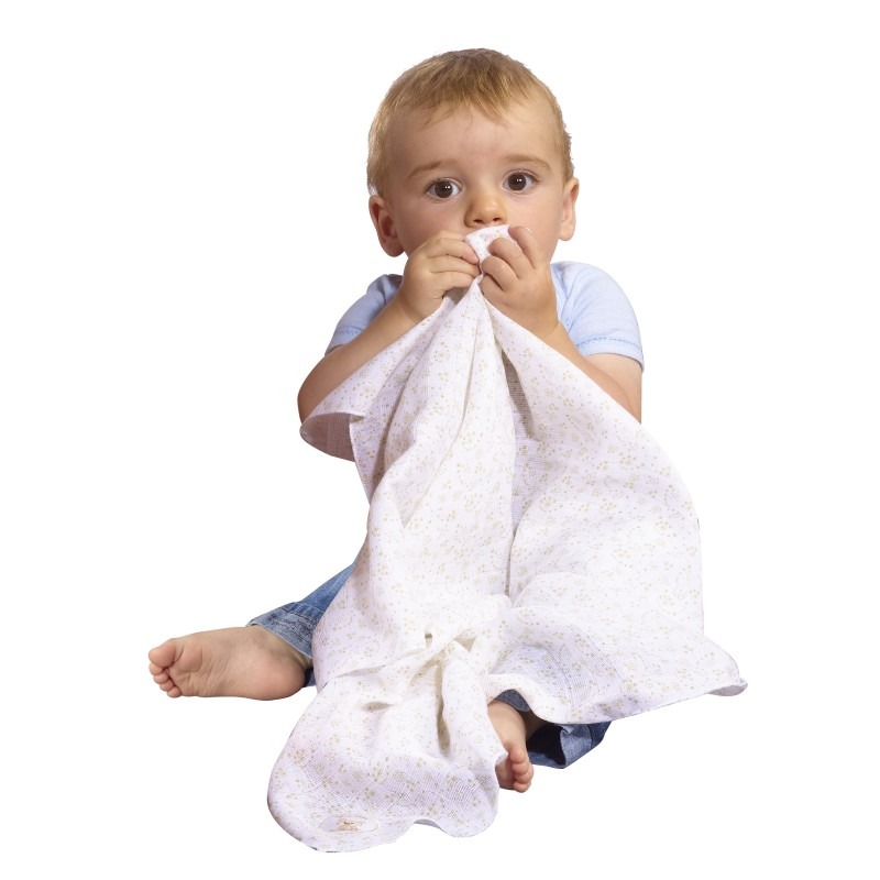 Set 4 Scutece Din Bumbac 70x70 cm Girafa Sophie