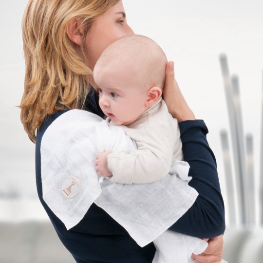 Set 4 Scutece Din Bumbac 70x70 cm Girafa Sophie