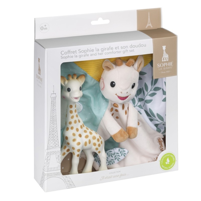 Set cadou Girafa Sophie + jucarie doudou Sophie