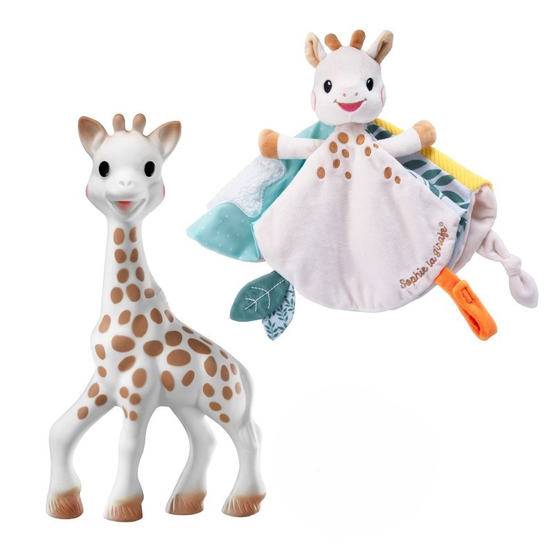Set cadou Girafa Sophie + jucarie doudou Sophie