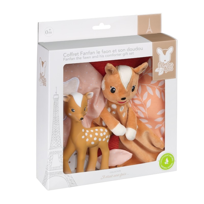 Set Cadou jucarie doudou Fanfan + Fanfan Girafa Sophie