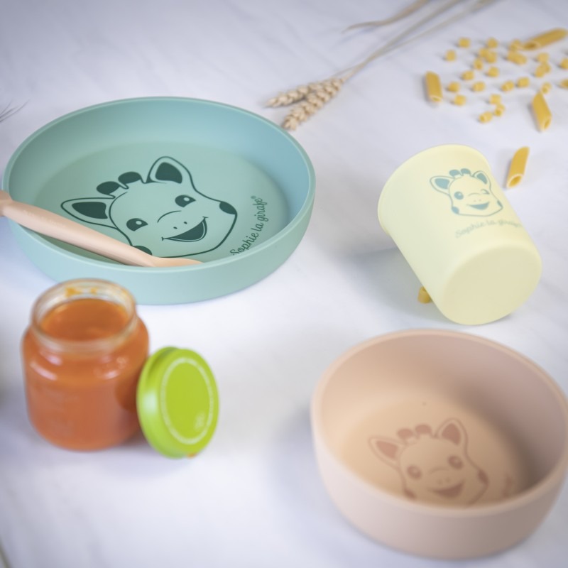 Set repas silicone pastel