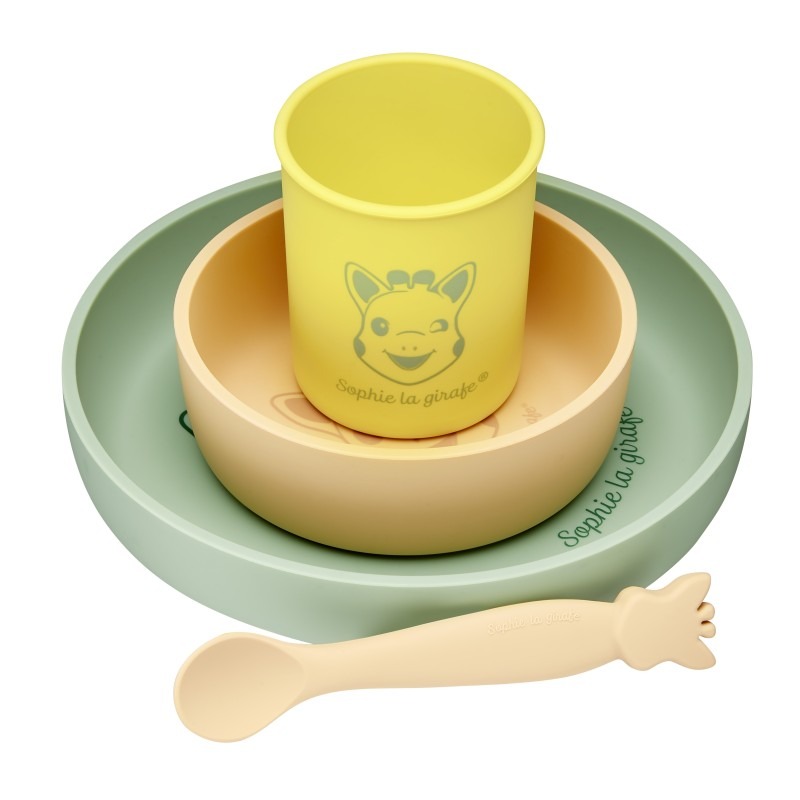 Set repas silicone pastel