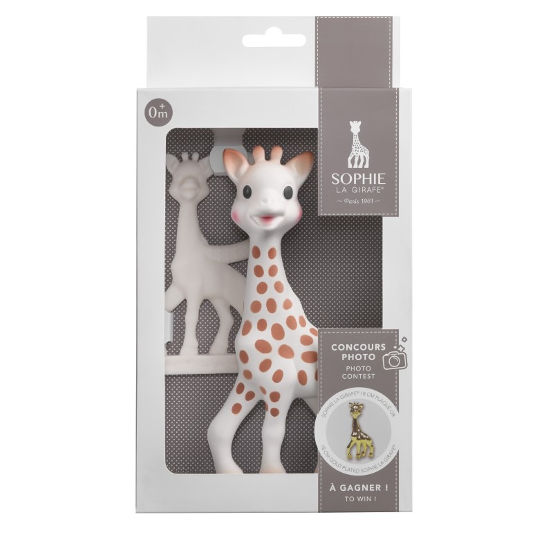 Set cadou "Save giraffes" (Girafa Sophie + Breloc Girafa Sophie )
