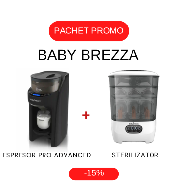 Pachet Promo Espresor lapte praf Formula Pro Advanced + Sterilizator si uscator biberoane Advanced Baby Brezza