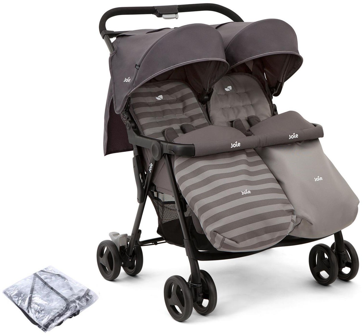 Carucior pentru gemeni Joie Aire Twin Dark Pewter