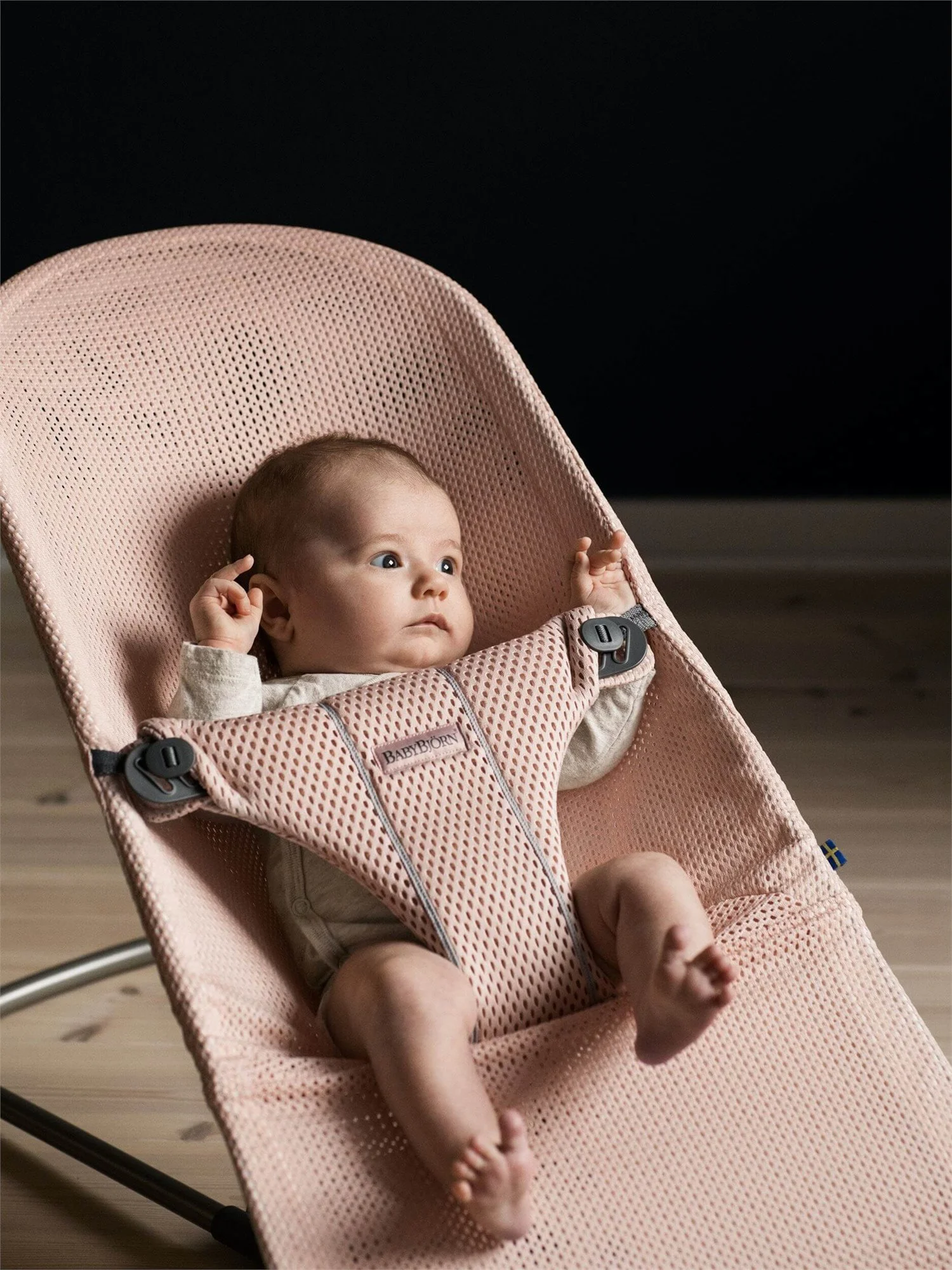 Balansoar BabyBjorn Bliss Pearly Pink, Mesh