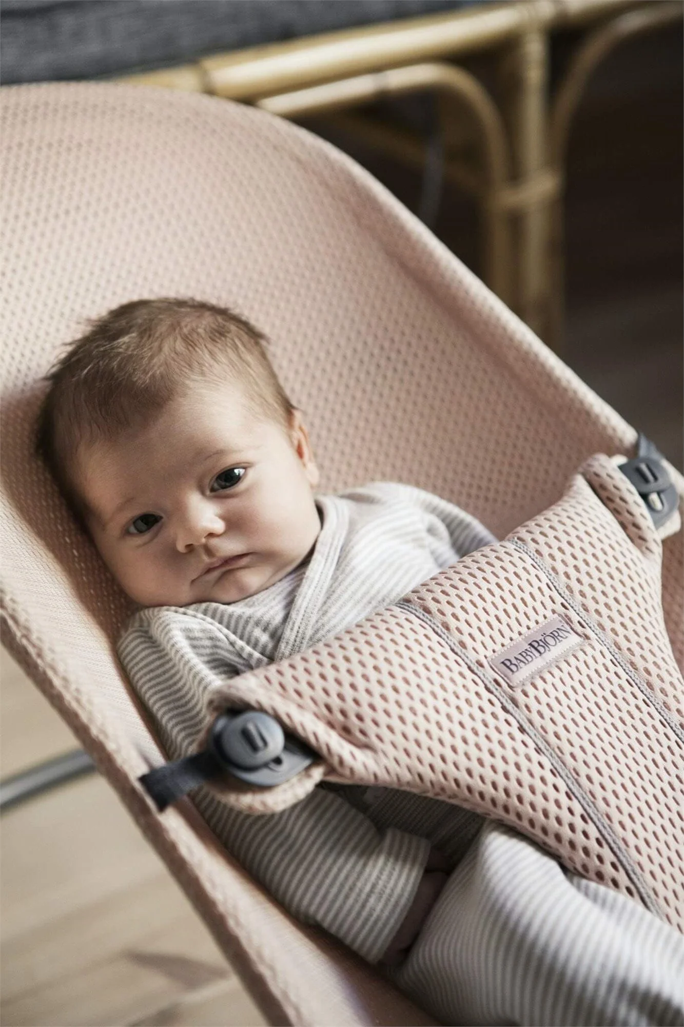 Balansoar BabyBjorn Bliss Pearly Pink, Mesh
