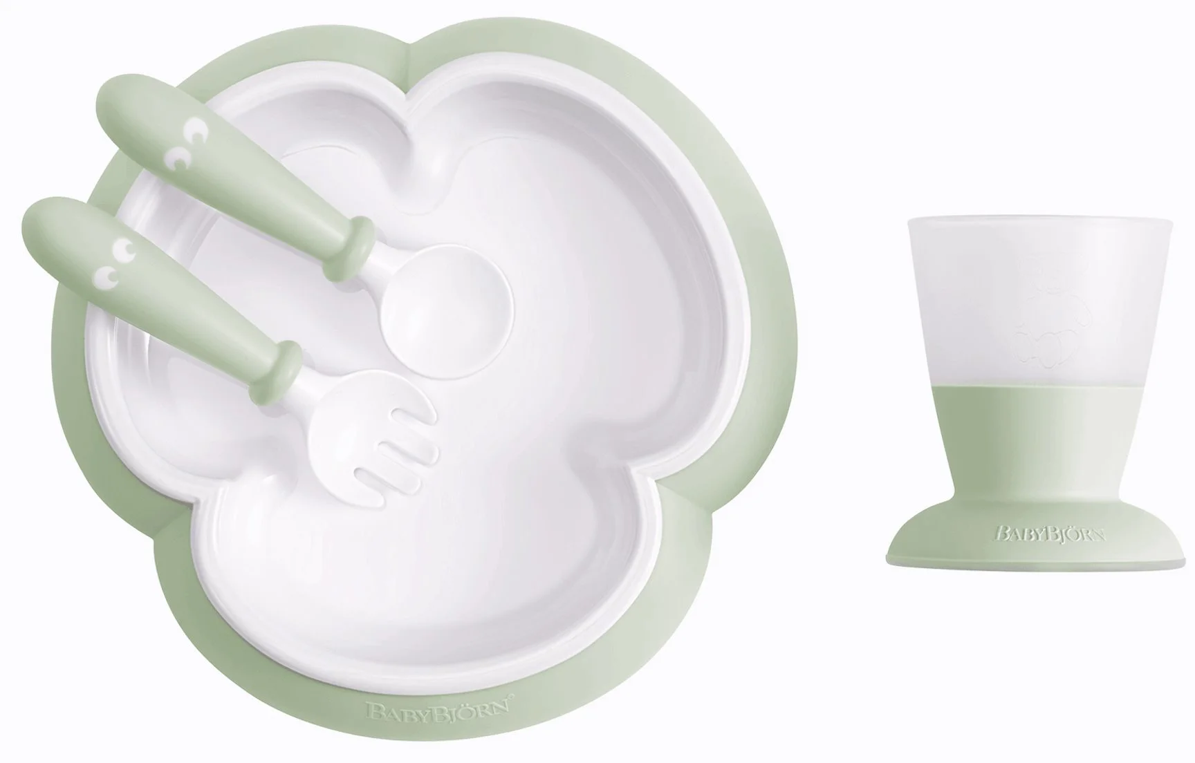 Set pentru hranire BabyBjorn Powder Green