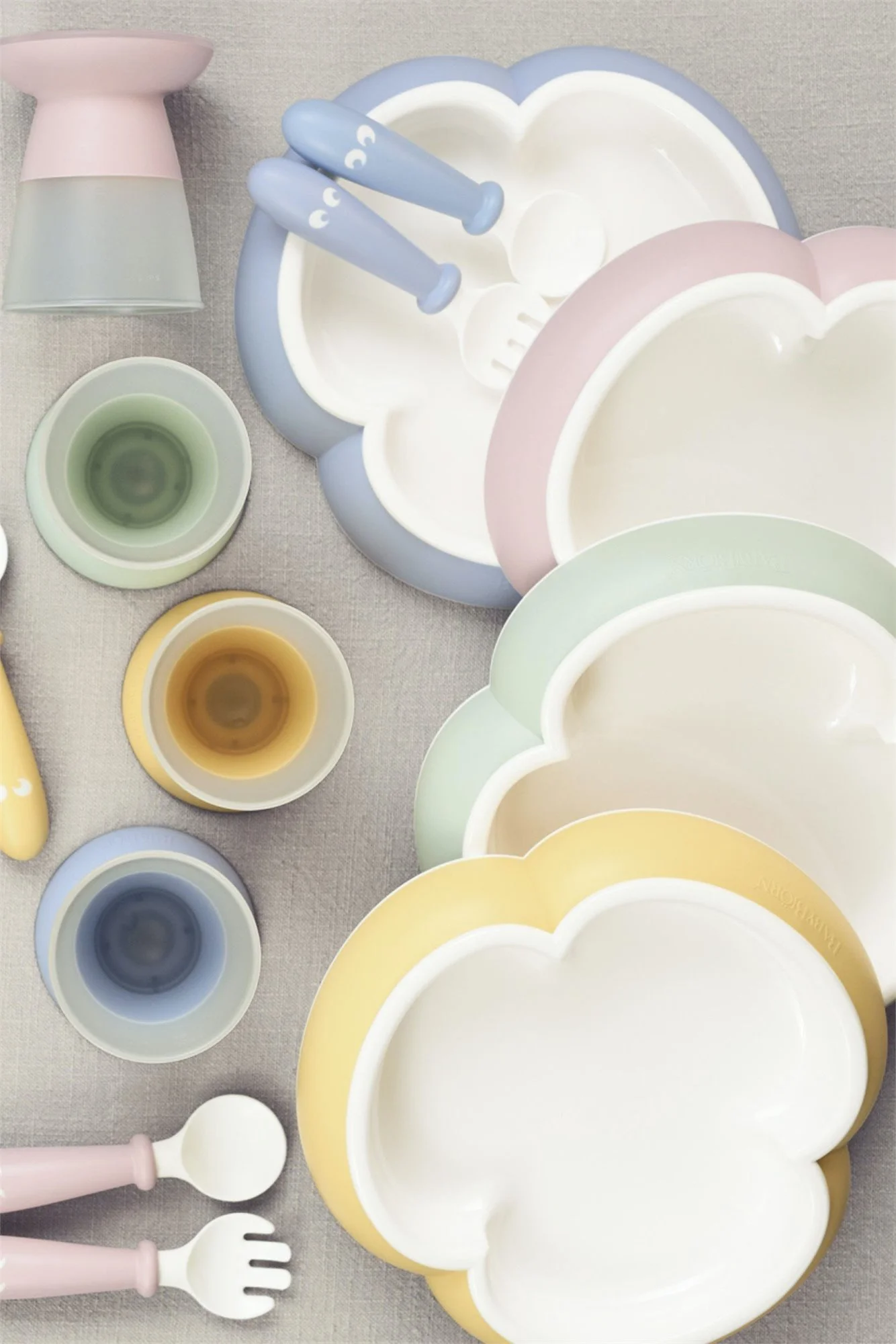 Set pentru hranire BabyBjorn Powder Green