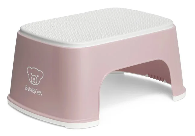 Treapta inaltator pentru baie BabyBjorn Step Stool Powder Pink/White