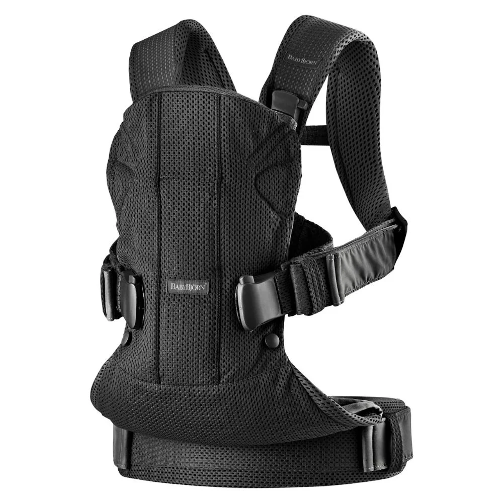 Анатомический рюкзак-кенгуру BabyBjorn One Air Black, 3D Mesh