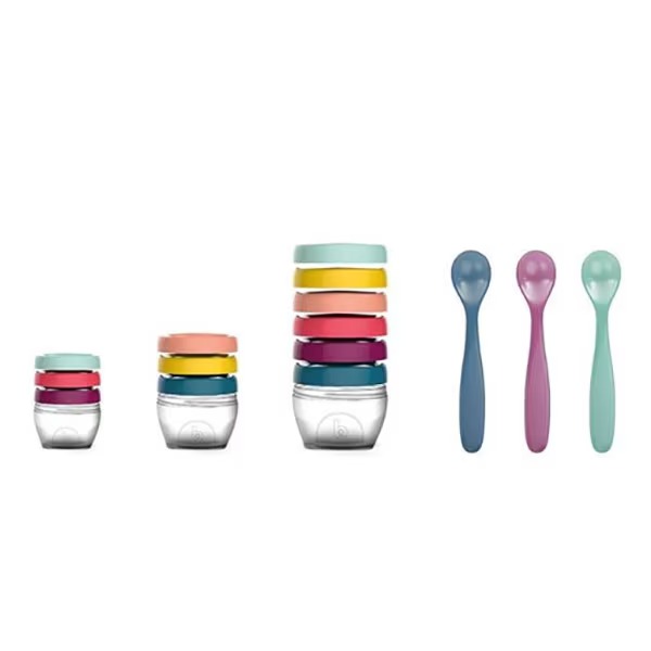 Multi set pentru diversificare Babymoov (3 seturi recipiente + 3 lingurite)