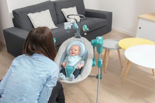 Perna ergonomica impotriva plagioencefaliei Babymoov Lovenest Plus Original Fresh Mozaic 4