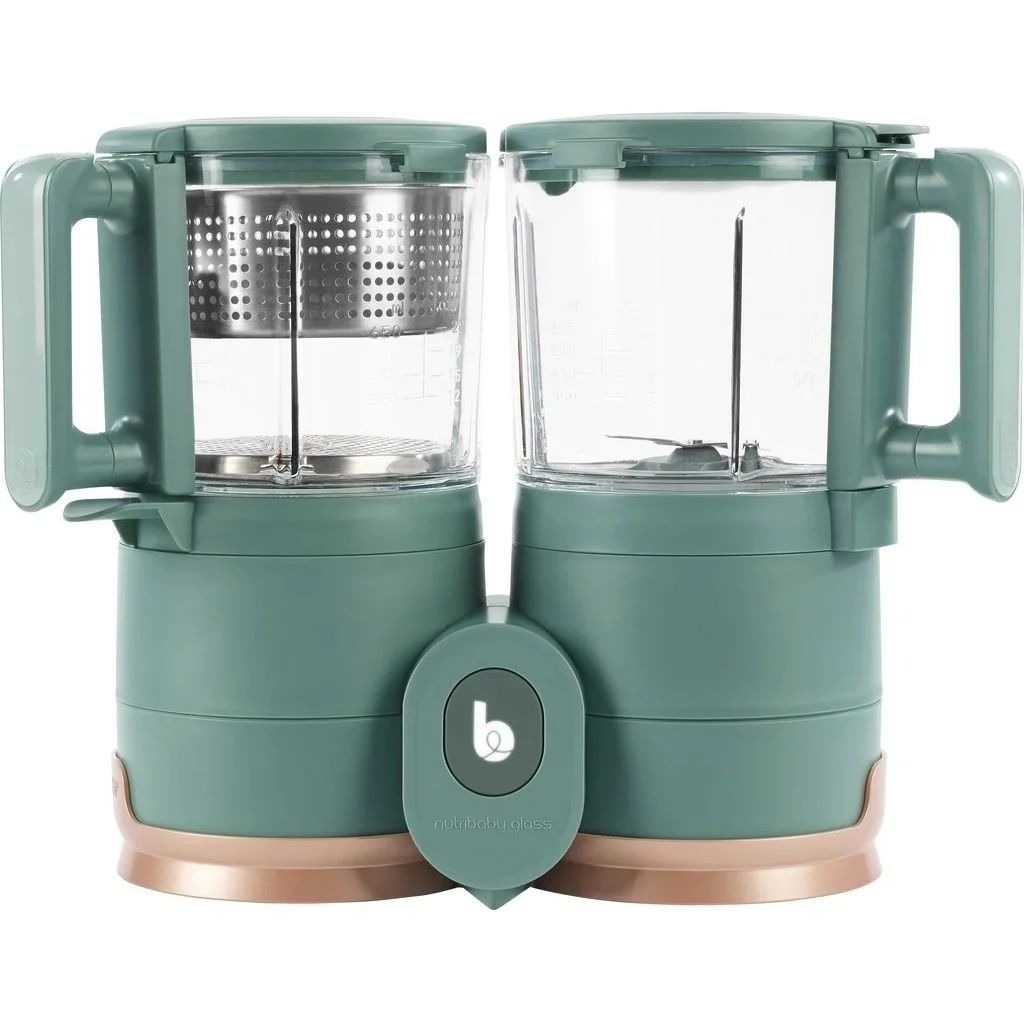 Robot din sticla si otel inoxidabil 4 in 1 Babymoov Nutribaby Glass