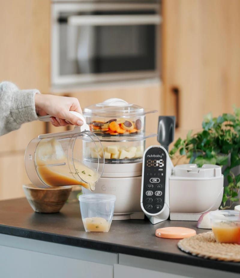 Robot multifunctional 5 in 1 Babymoov Nutribaby+ Mineral Beige