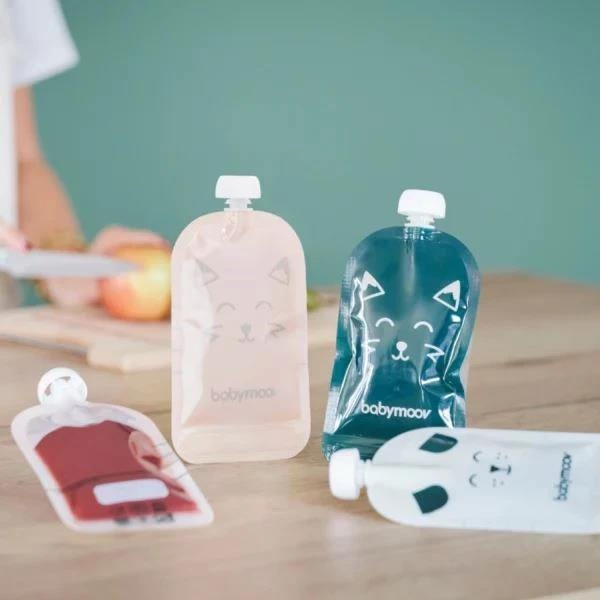 Set 20 pungi reutilizabile de hranire Babymoov ISY