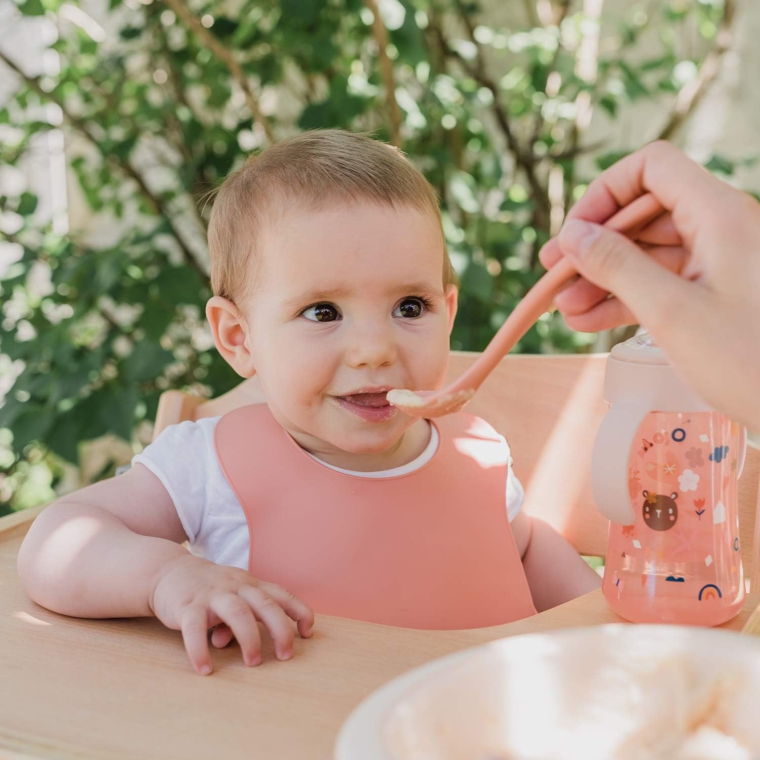 Bavetica din silicon Roz Suavinex