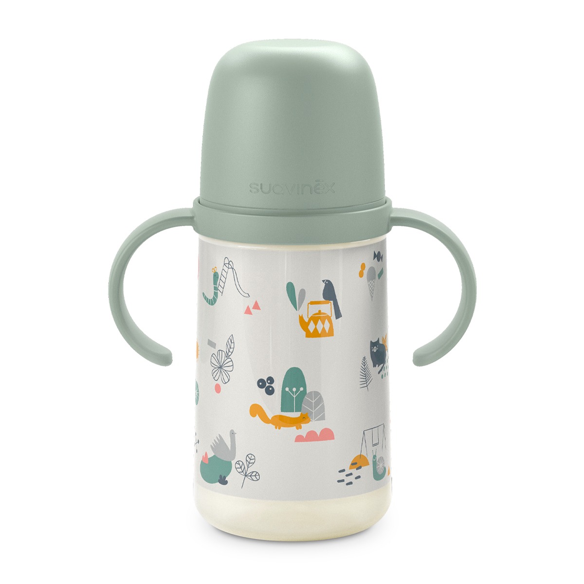 Cana cu cioc din silicon, 270 ml, +6 luni, „Dreams” / roz Suavinex