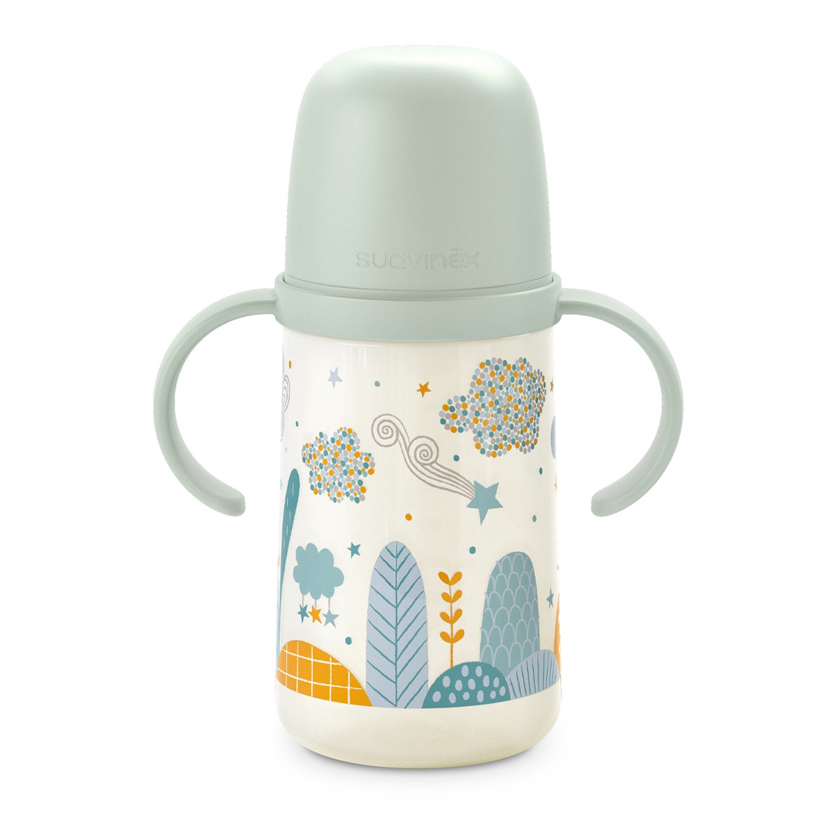 Cana cu cioc din silicon, 270 ml, +6 luni, „Plimbari prin park” / bordo Suavinex