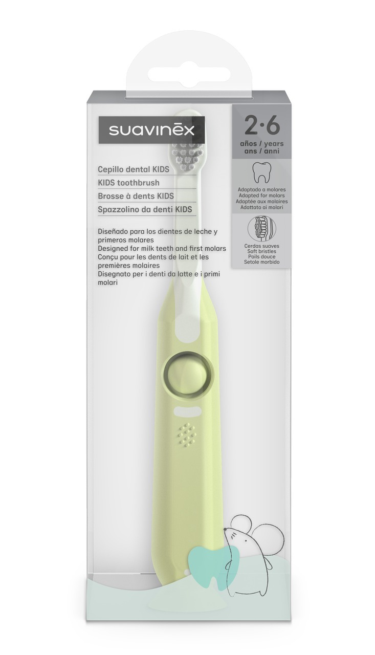 Periuta de dinti 2-6 ani Marimea 2, Verde, Suavinex
