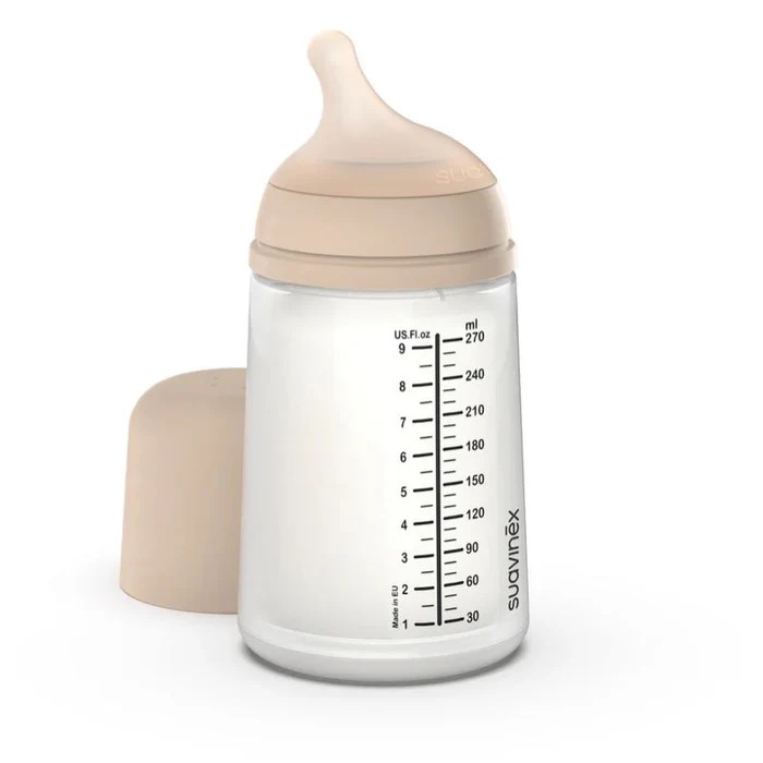 Антиколиковая соска со средним потоком ZERO.ZERO™ / бежевый, 0+ месяцев, Suavinex